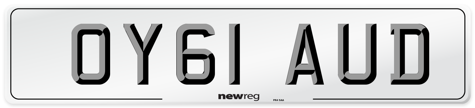 OY61 AUD Number Plate from New Reg